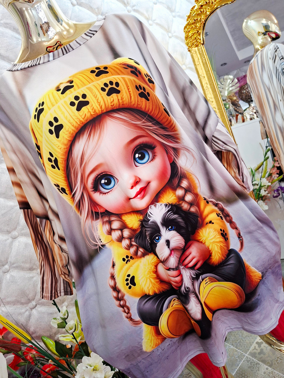✨🌸 KRÁSNA BAVLNENÁ TUNIKA – ROZTOMILÁ KRÁSKA 🐶💖 ✨