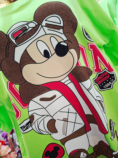 ✨ Mickey Mouse mit Glitzer – ein Style, der strahlt ✨