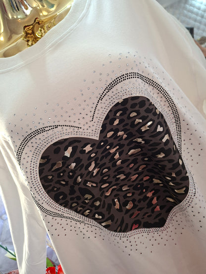 💖 Bavlnená tunika s dlhými rukávmi a vreckami zirkonové srdiečko 💖