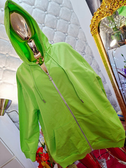 Rozžiarte svoj deň s touto krásnou neónovou bavlnenou mikinkou, ktorá spája pohodlie a štýlový vzhľad! 😍‼️🤗‼️‼️