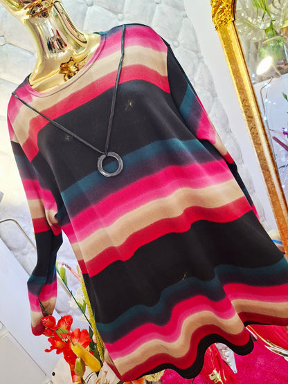 🌈 Krásny dúhový svetrík s príveskom 🌈