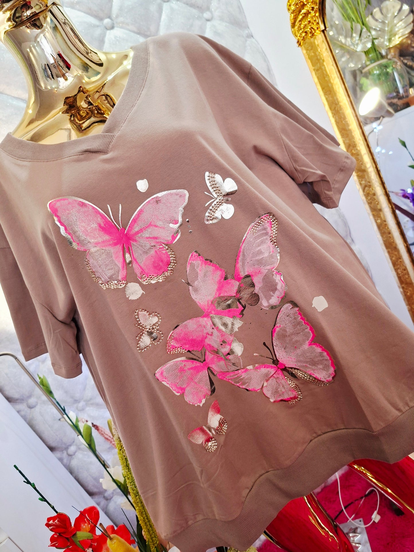 🌸 Wunderschöne Baumwolltunika – türkisches Modell mit Zirkonia 🌸