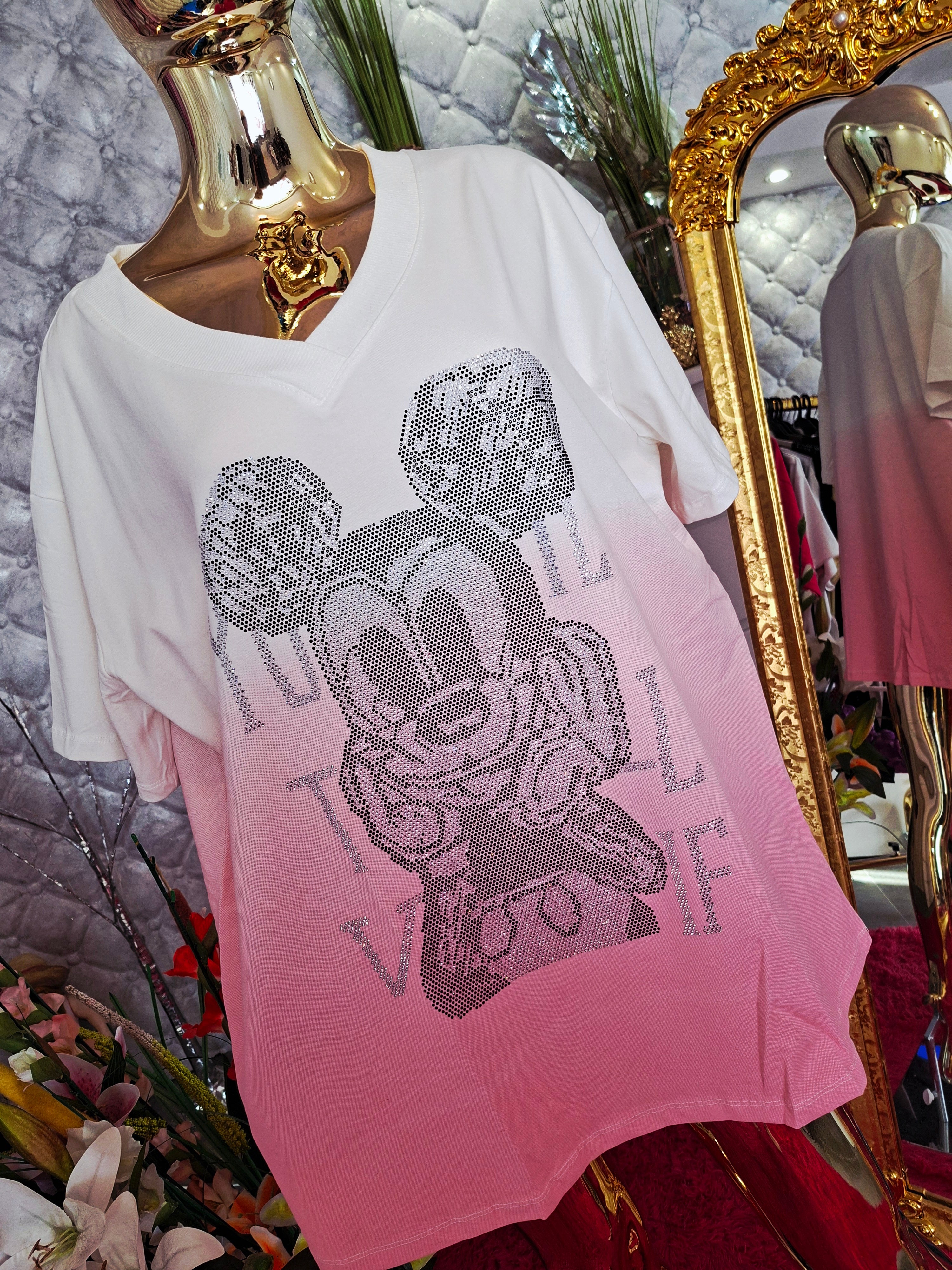 Bavlnené tričko so zirkónmi MICKEY MOUSE