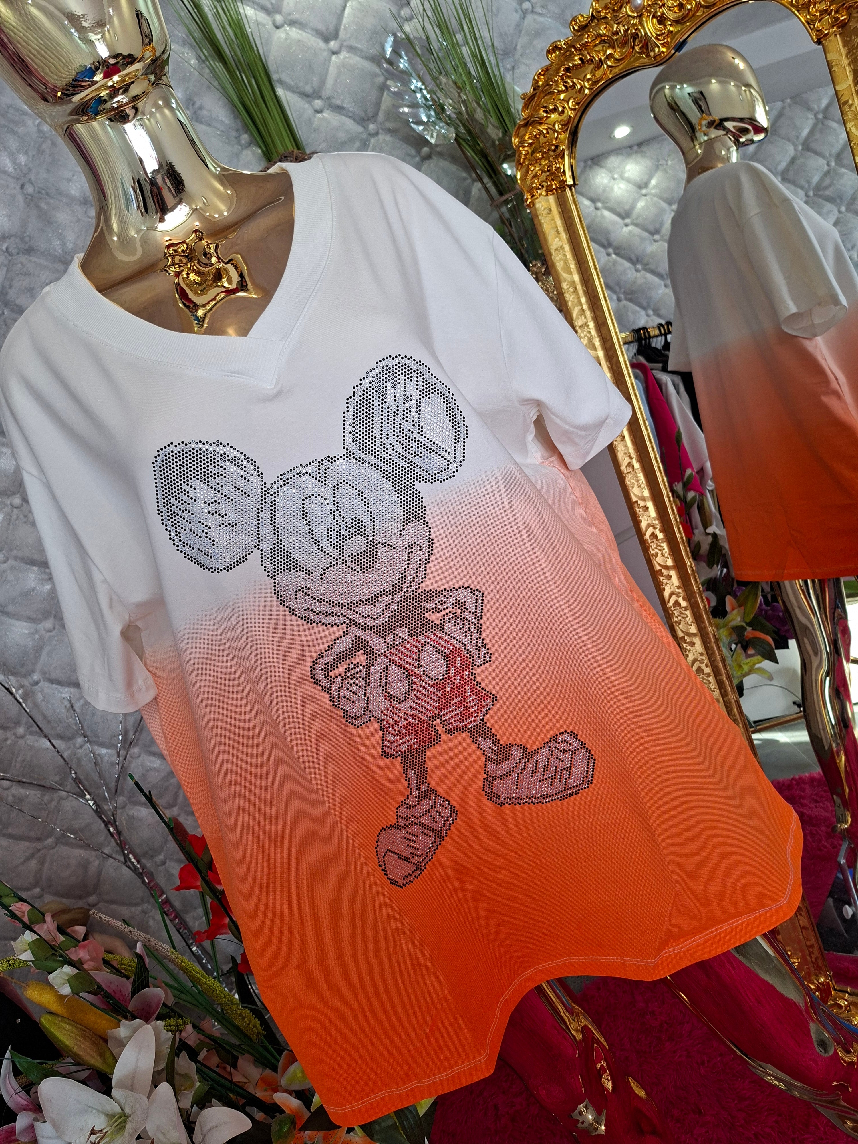 Bavlnené tričko so zirkónmi MICKEY MOUSE
