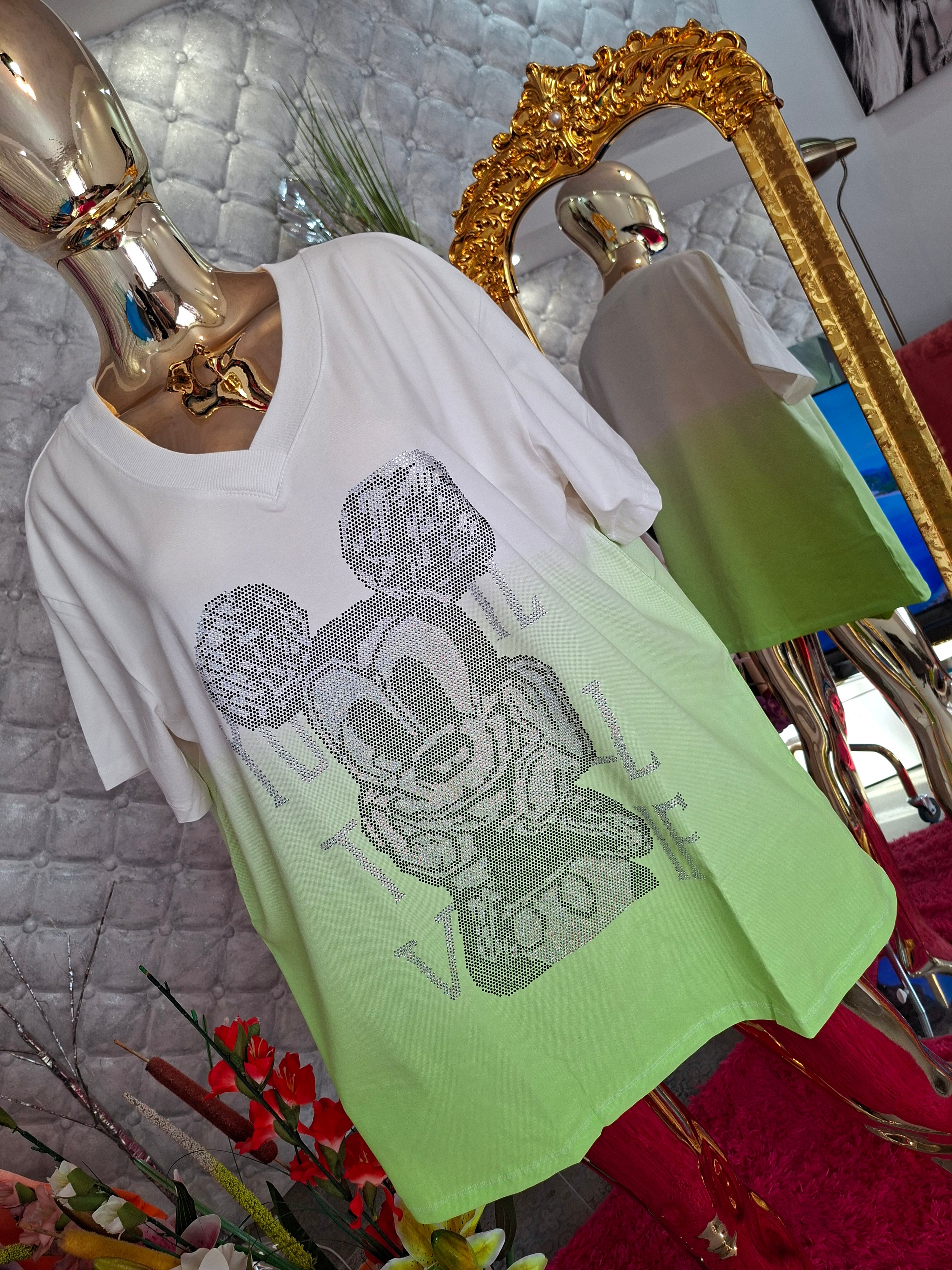 Bavlnené tričko so zirkónmi MICKEY MOUSE