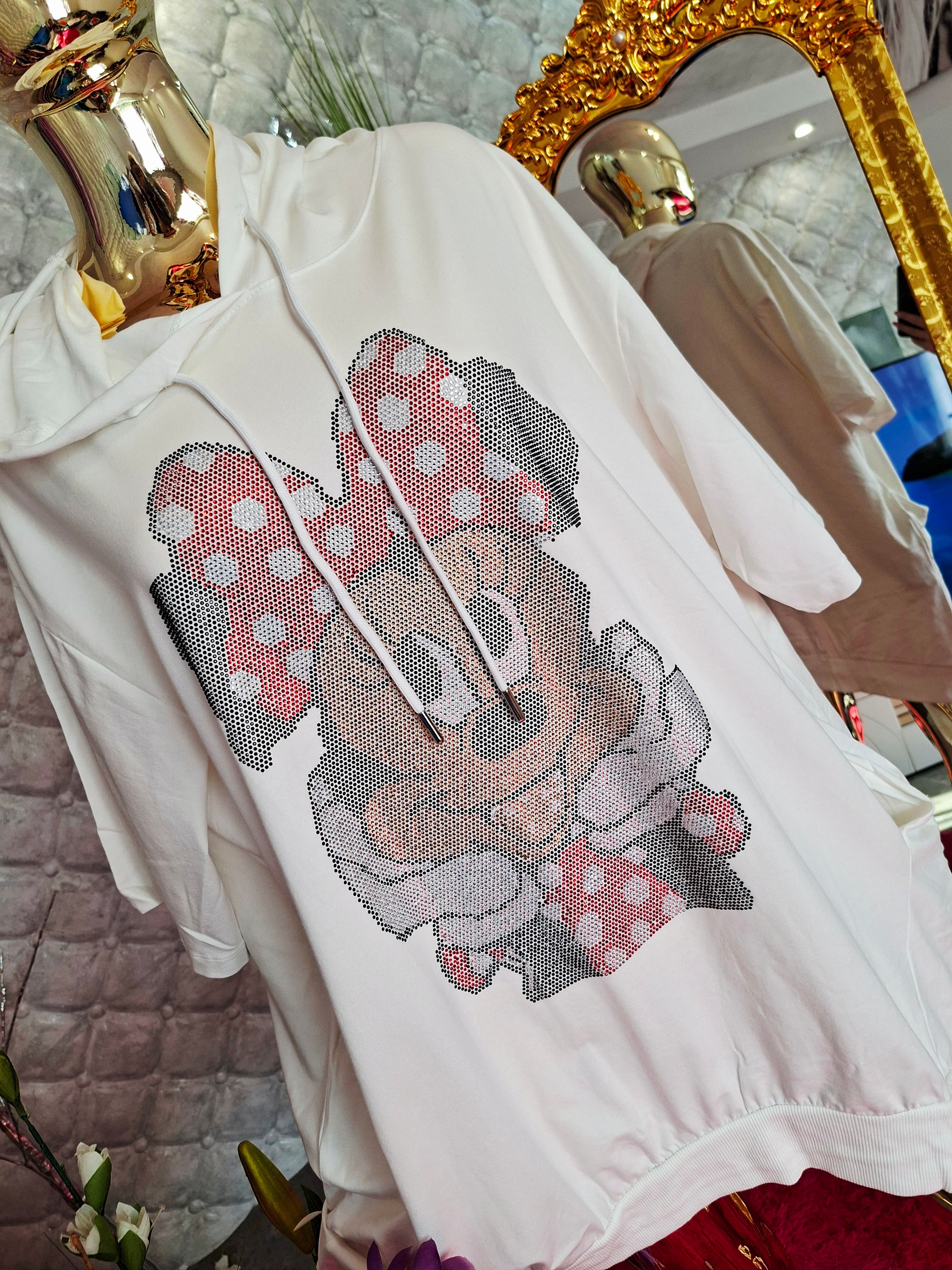 WAWA Minnie Shine – Turecká bavlnená tunika so zirkónmi