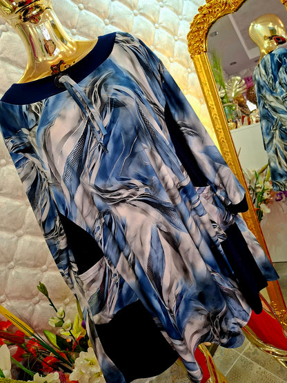 ✨💎 ELEGANTNÁ TUNIKA SO STRIEBORNÝMI DETAILMI – KRÁSNY NADČASOVÝ KÚSOK 💎✨