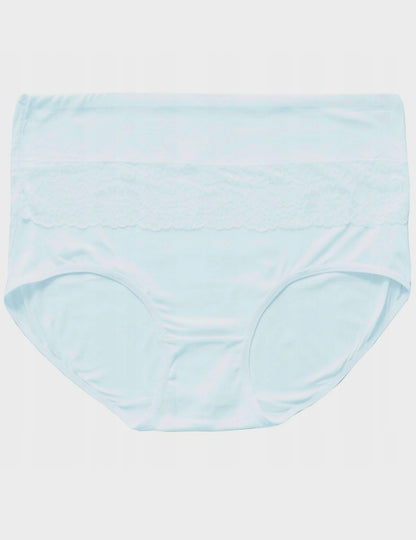 Damen-Bambushöschen mit hohem Bund und Spitze, 8XL/9XL – 1 Packung (3 Stück pro Packung)