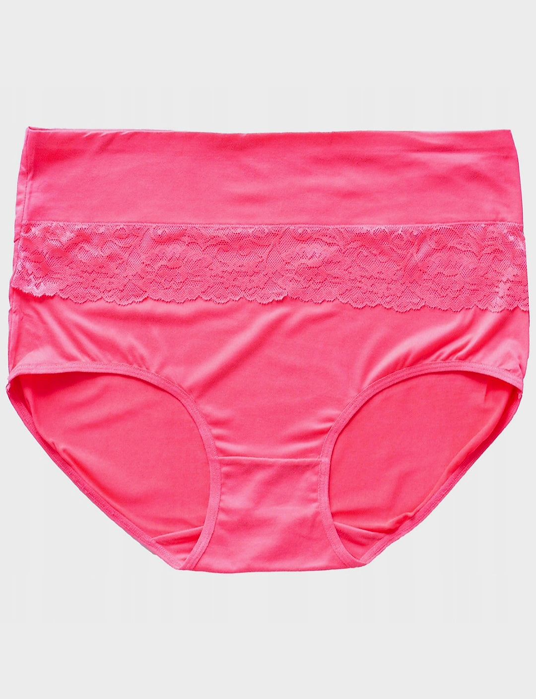 Damen-Bambushöschen mit hohem Bund und Spitze, 8XL/9XL – 1 Packung (3 Stück pro Packung)