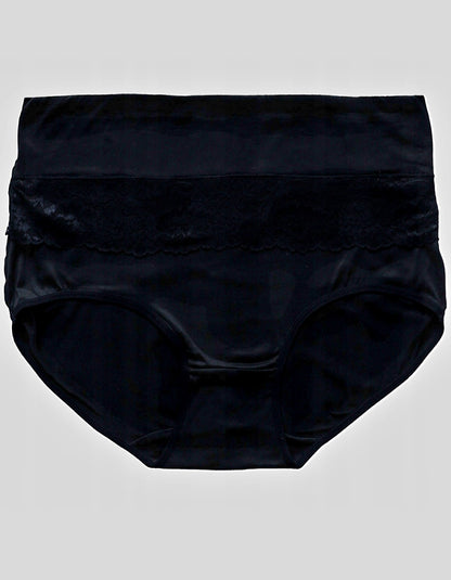 Damen-Bambushöschen mit hohem Bund und Spitze, 8XL/9XL – 1 Packung (3 Stück pro Packung)