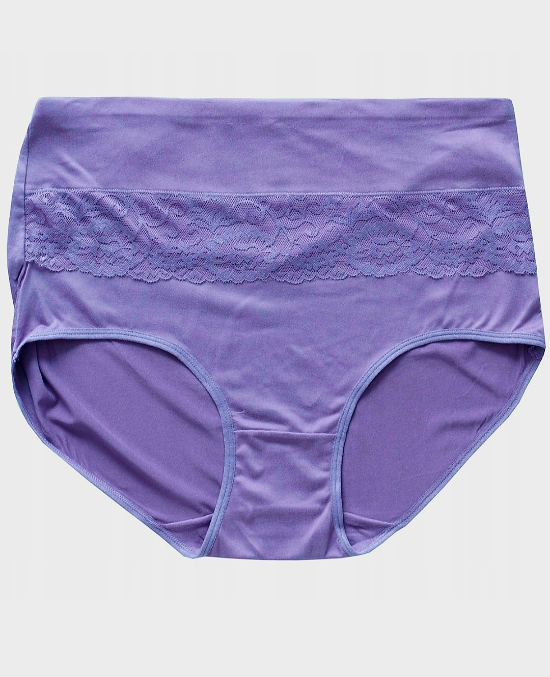 Damen-Bambushöschen mit hohem Bund und Spitze, 8XL/9XL – 1 Packung (3 Stück pro Packung)