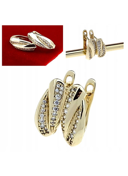 ,🥳🤗Vergoldete Ohrringe mit baumelnden Steinen 💦🎊