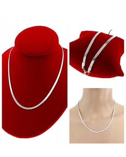 🍀💋Silberne Halskette, 45 cm, Chirurgenstahl