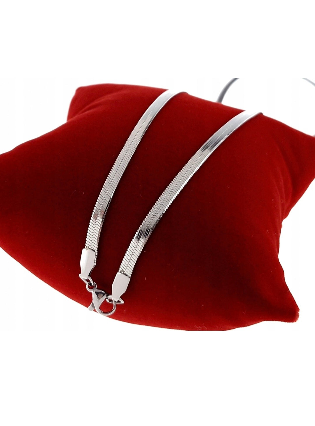 🍀💋Silberne Halskette, 45 cm, Chirurgenstahl