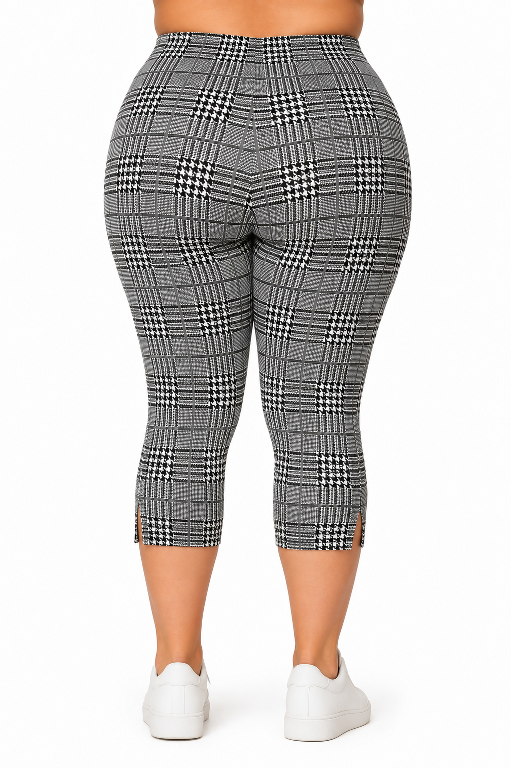 Elastické kárované legíny Comfort