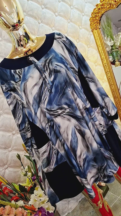 ✨💎 ELEGANTNÁ TUNIKA SO STRIEBORNÝMI DETAILMI – KRÁSNY NADČASOVÝ KÚSOK 💎✨