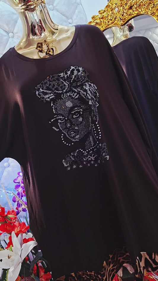 LUXUSNÁ NADROZMERNÁ TUNIKA S DÁMOU – TURECKÝ TOP MODEL