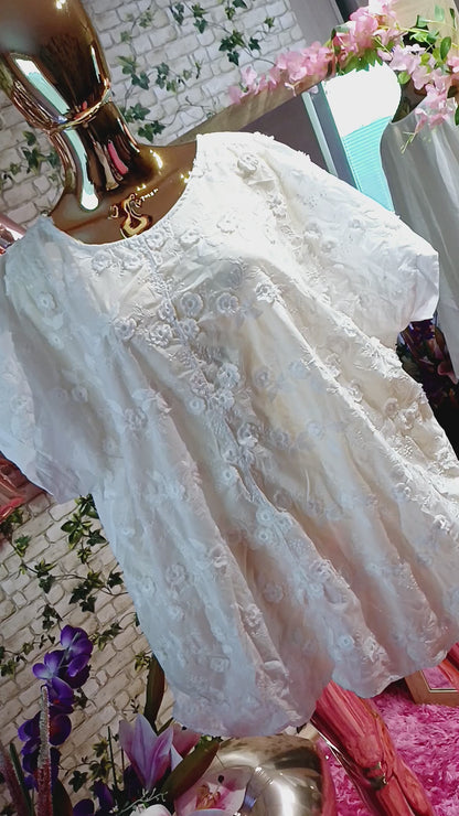 Úžasná bavlnená čipkovaná tunika//💞🥰🌹 ,väčší rozmer//🌹sadne aj na menšie rozmery ‼️‼️👉