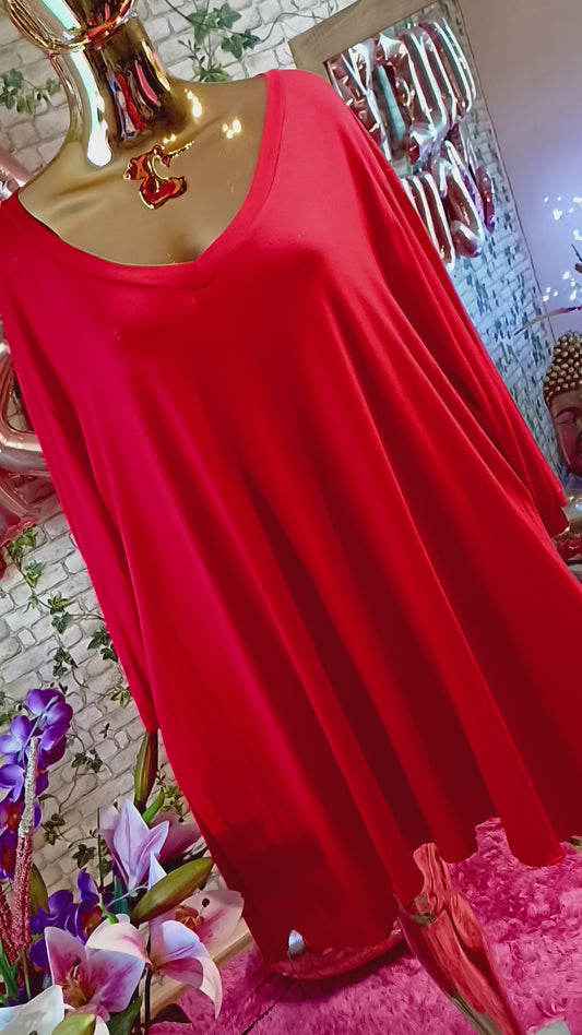 Úžasná nadrozmerná jednofarebná tunika Zaľúbite sa na prvý dotyk!😍👉🔥