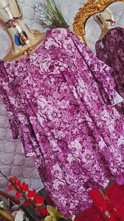 🌸💙 NÁDHERNÁ KVETINKOVÁ TUNIKA PRE BACUĽKY DO ÁČKA 💙🌸🌸 Celoplošný kvetinový vzor 🌸 Volánikové rukávy 🌸