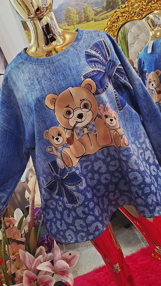 🐻💖 HRAVÁ TUNIKA S MEDVEDÍKOM – POHODLIE A ŠTÝL V JEDNOM 💖🐻 Táto nádherná tunika je absolútna láska na prvý pohľad 😍