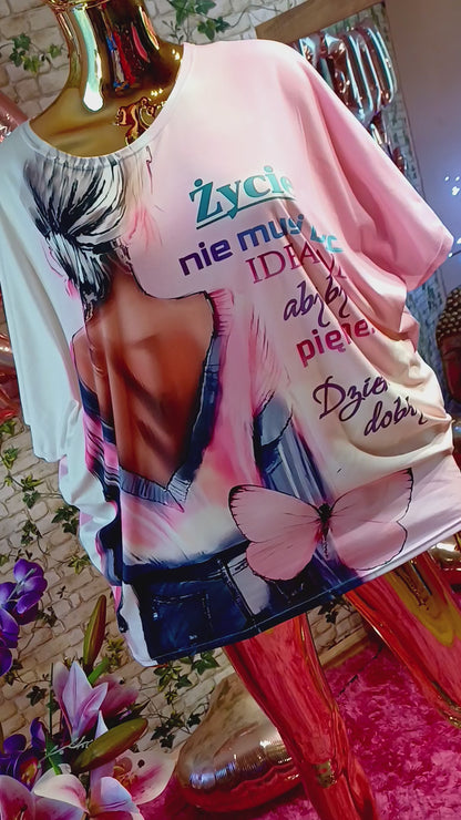 Úžasná ružová bavlnená kráska 💞💞💞sadne od XL