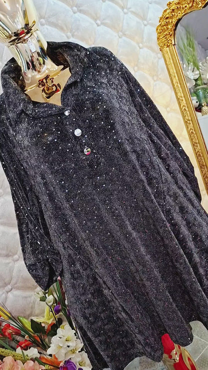 ✨🖤 ELEGANTNÁ TRBLIETAVÁ TUNIKA 🖤✨
Doprajte si eleganciu, ktorá sa nedá prehliadnuť! 😍