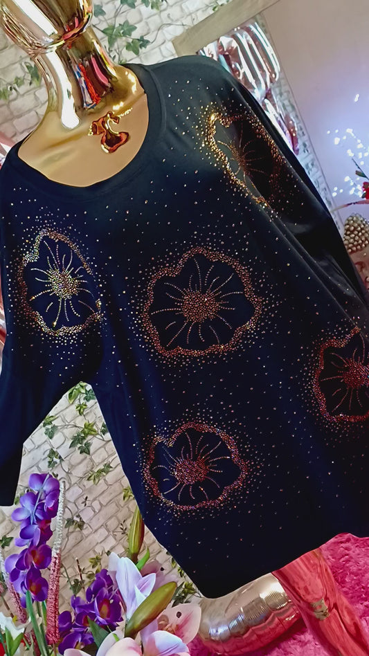 Úžasná zirkónová tunika – turecký model💞💞, NADROZMERNÁ Zažiarte s eleganciou a pohodlím!