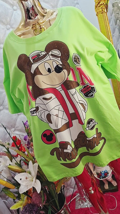 ✨ Mickey Mouse mit Glitzer – ein Style, der strahlt ✨