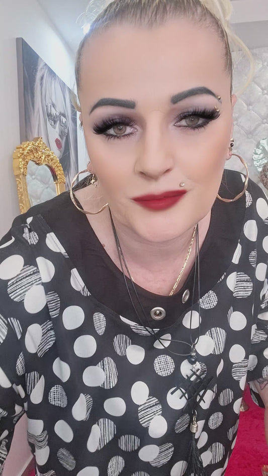 Nádherná a veľmi elegantná tunika s nadčasovým bodkovaným vzorom💐