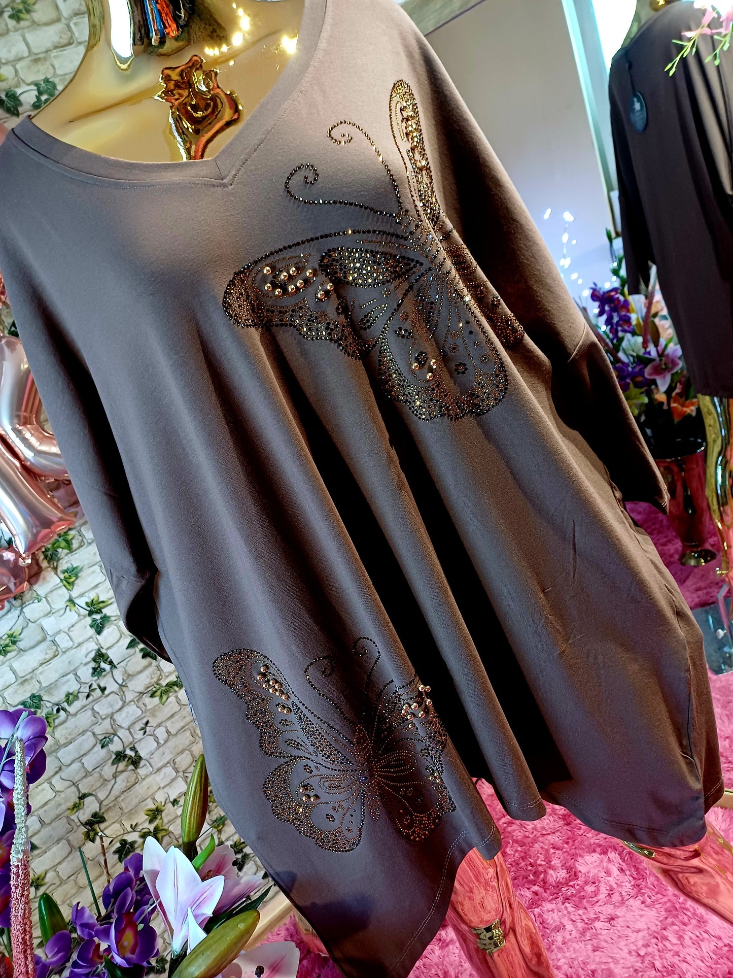 Úžasná zirkónová tunika – turecký model💞💞, NADROZMERNÁ Zažiarte s eleganciou a pohodlím!