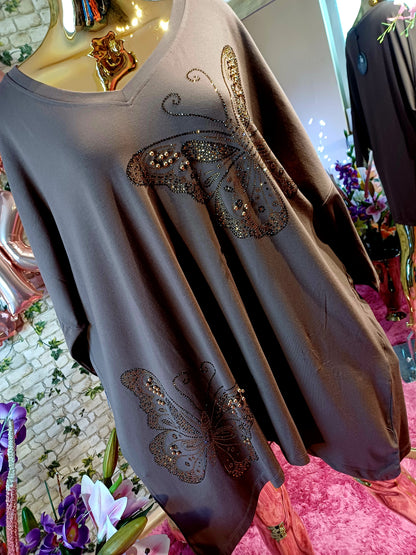 Úžasná zirkónová tunika – turecký model💞💞, NADROZMERNÁ Zažiarte s eleganciou a pohodlím!